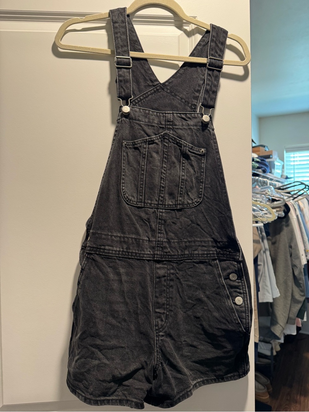 Old Navy Black Denim Overalls